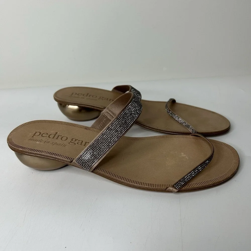 Pedro Garcia Zayna Sandals 41 US 10.5 Embellished Straps Leather Made In Spain